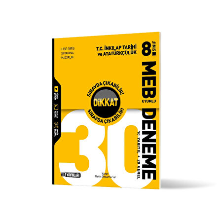 Hız Yayınları Hız 8. Sınıf 15 Li İnkılap Tarihi Ve Atatürkçülük Deneme Yeni
