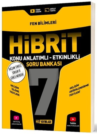7. Sınıf Fen Bilimleri HİBRİT Konu Anlatımlı Etkinlikli Soru Bankası Hız Yayınları