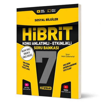 7. Sınıf Sosyal Bilimler Konu Anlatımlı Etkinlikli Hibrit Soru Bankası Hız Yayınları