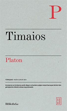 Timaios / Platon (Eflatun)