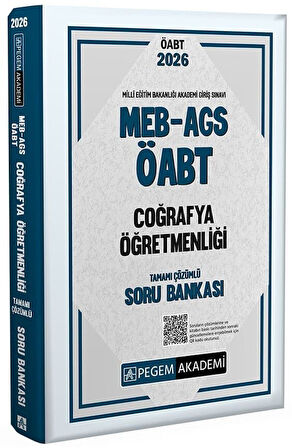 Pegem 2026 ÖABT MEB-AGS Coğrafya Öğretmenliği Soru Bankası Çözümlü Pegem Akademi Yayınları