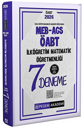 Pegem 2026 ÖABT MEB-AGS İlköğretim Matematik Öğretmenliği 7 Deneme Çözümlü Pegem Akademi Yayınları