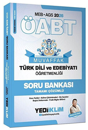 Yediiklim 2026 ÖABT MEB-AGS Türk Dili ve Edebiyatı Öğretmenliği MUVAFFAK Soru Bankası Çözümlü - Serhat Gültekin Yediiklim Yayınları
