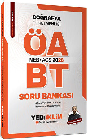 Yediiklim 2026 MEB AGS ÖABT Coğrafya Öğretmenliği  Tamamı Çözümlü Soru Bankası