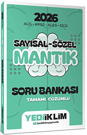Yediiklim 2026 AGS KPSS ALES DGS Sayısal Sözel Mantık Tamamı Çözümlü Soru Bankası