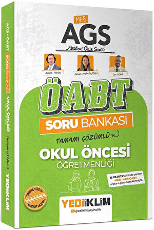 Yediiklim 2026 MEB AGS ÖABT Okul Öncesi Öğretmenliği Tamamı Çözümlü Soru Bankası