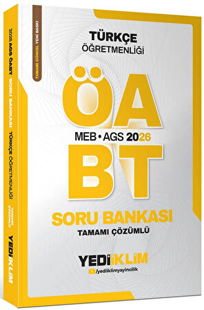 Yediiklim 2026 MEB AGS ÖABT Türkçe Öğretmenliği Tamamı Çözümlü Soru Bankası