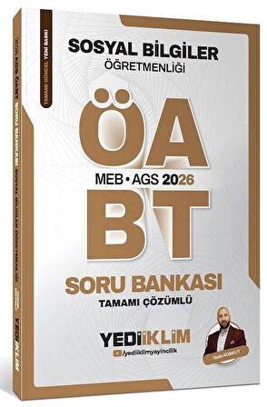 Yediiklim 2026 ÖABT MEB-AGS Sosyal Bilgiler Öğretmenliği Soru Bankası Çözümlü - Yasin Korkut Yediiklim Yayınları