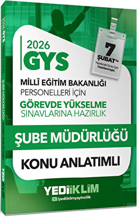 Yediiklim Yayınları 2026 MEB GYS Şube Müdürlüğü Konu Anlatımı