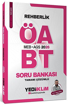 Yediiklim 2026 ÖABT MEB-AGS Rehberlik Soru Bankası Çözümlü - Hasan Sanlı Yediiklim Yayınları
