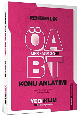 Yediiklim 2026 ÖABT MEB-AGS Rehberlik Konu Anlatımı Yediiklim Yayınları