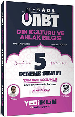 Yediiklim MEB AGS ÖABT Din Kültürü Ve Ahlak Bilgisi Safir Serisi Tamamı Çözümlü 5 Deneme Sınavı