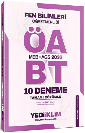 Yediiklim 2026 MEB AGS Fen Bilimleri Öğretmenliği Tamamı Çözümlü 10 Deneme