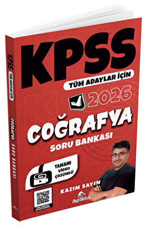 Dizgi Kitap 2026 KPSS Coğrafya Soru Bankası Çözümlü - Kazım Sayın Dizgi Kitap Yayınları