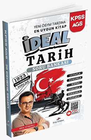 Dizgi Kitap 2026 KPSS MEB-AGS İdeal Tarih Soru Bankası Çözümlü - Birol Yetimoğlu Dizgi Kitap Yayınları