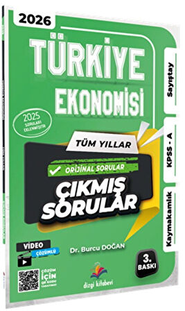 2026 Türkiye Ekonomisi Kaymakamlık KPSS A Sayıştay Tüm Yıllar Tamamı Video Çözümlü Çıkmış Sorular Dizgi