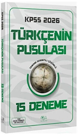 2026 KPSS Türkçenin Pusulası 15 Deneme CBA Yayınları