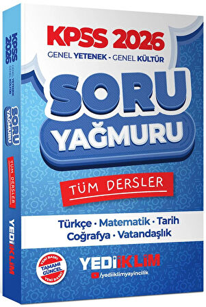 Yediiklim Yayınları 2026 KPSS Genel Yetenek Genel Kültür Tüm Dersler Soru Yağmuru