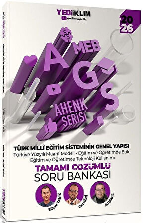 Yediiklim 2026 MEB-AGS Türk Milli Eğitim Sisteminin Genel Yapısı Soru Bankası Çözümlü Ahenk Serisi - Ali Birol, Bülent Tanık, Can Köni Yediiklim Yayınları