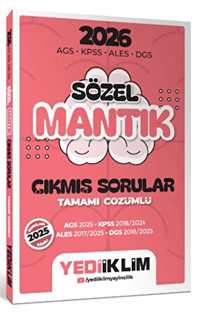 2026 AGS KPSS ALES DGS Sözel Mantık Tamamı Çözümlü Çıkmış Sorular