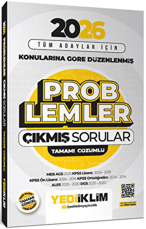 Yediiklim 2026 Tüm Adaylar İçin Problemler Konularına Göre Düzenlenmiş Tamamı Çözümlü Çıkmış Sorular