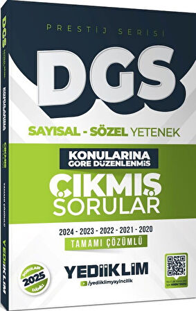 2026 DGS Prestij Serisi Sayısal Sözel Yetenek Konularına Göre Düzenlenmiş Tamamı Çözümlü Çıkmış Sorular Yediiklim
