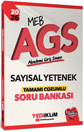 Yediiklim Yayınları 2026  MEB AGS Sayısal Yetenek Tamamı Çözümlü Soru Bankası