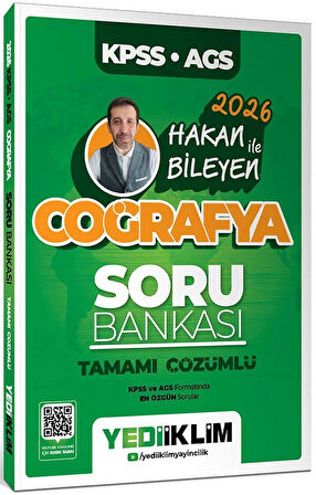 Yediiklim Yayınları 2026 KPSS AGS Coğrafya Tamamı Çözümlü Soru Bankası Hakan Bileyen