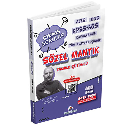 ALES DGS KPSS AGS Tüm Adaylar İçin Sözel Mantık Tamamı Video Çözümlü Çıkmış Sorular Dizgi Kitap