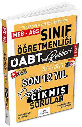 Dizgi Kitap 2026 ÖABT MEB-AGS nin Rehberi Sınıf Öğretmenliği Çıkmış Sorular Son 12 Yıl Çözümlü - Hüseyin Küçüksubaşı Dizgi Kitap Yayınları