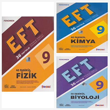 Fenomen 9. Sınıf EFT Fen Bilimleri Set ( Fizik & Kimya & Biyoloji )