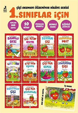 Çiçi Okumayı Öğreniyor Hikaye Serisi 1. Sınıflar İçin (10 Kitap) / Kolektif