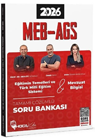 2026 MEB AGS Eğitimin Temelleri ve Türk Milli Eğitim Sistemi Mevzuat Bilgisi Soru Bankası Hoca