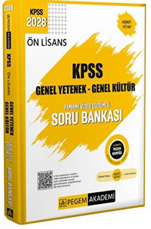 2026 KPSS Ön Lisans Soru Bankası Genel Yetenek Genel Kültür Tamamı Video Çözümlü