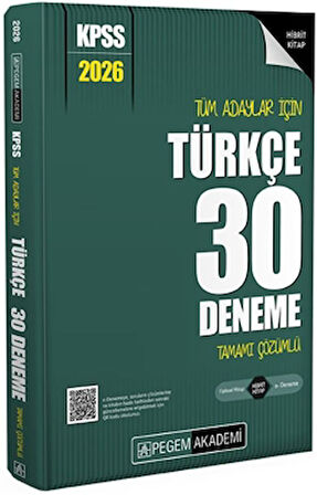 2026 KPSS Tüm Adaylar İçin Türkçe 30 Deneme Tamamı Çözümlü