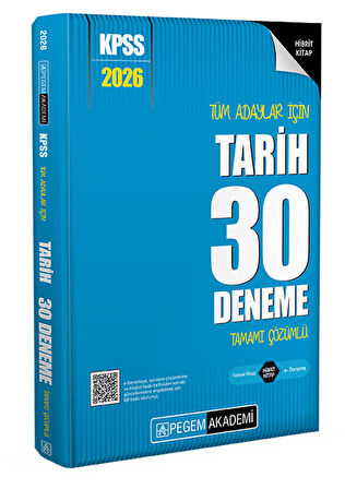 Pegem 2026 KPSS Tüm Adaylar İçin Tarih 30 Deneme Çözümlü Pegem Akademi Yayınları
