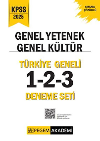 2025 KPSS Genel Yetenek Genel Kültür Tamamı Çözümlü Türkiye Geneli 1-2-3 (3'lü Deneme Seti)