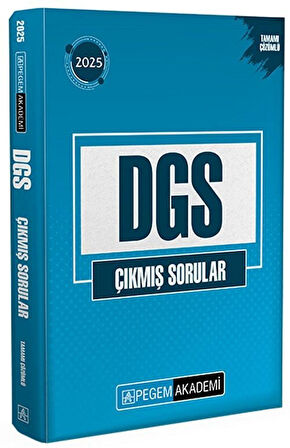 Pegem 2025 DGS Çıkmış Sorular Çözümlü Pegem Akademi Yayınları