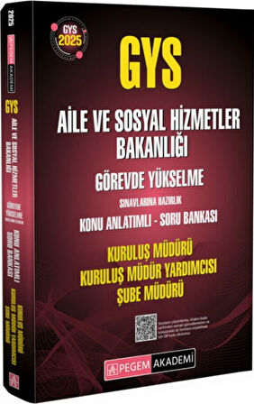 Pegem Yayınları 2025 GYS Aile ve Sosyal Hizmetler Bakanlığı Görevde Yükselme Sınavlarına Hazırlık