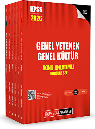 Pegem 2026 KPSS Genel Yetenek Genel Kültür Lisans Konu Anlatımlı Modüler Set 6 Kitap