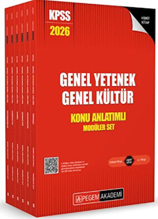 2026 KPSS Genel Yetenek Genel Kültür Lisans Konu Anlatımlı Modüler Set - (6 Kitap)