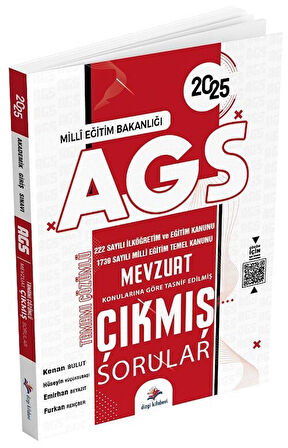 Dizgi 2025 MEB AGS Mevzuat Bilgisi Çıkmış Sorular Konularına Göre Dizgi Kitap