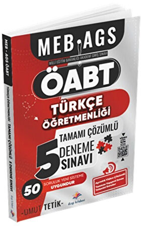 MEB AGS Türkçe Öğretmenliği Tamamı Ayrıntılı Video Çözümlü 5 Deneme Sınavı Dizgi Kitap
