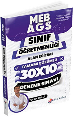 2025 MEB AGS ÖABT Sınıf Öğretmenliği Alan Eğitimi Tamamı Çözümlü 10 Deneme Sınavı Dizgi Kitap