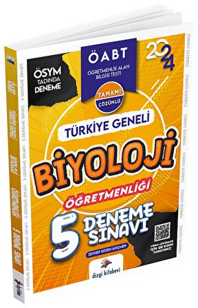 Dizgi Kitap 2024 ÖABT Biyoloji Öğretmenliği Türkiye Geneli 5 Deneme Çözümlü Dizgi Kitap 