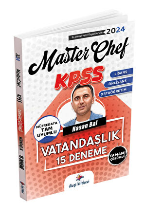 Masterchef Kpss Genel Kültür Vatandaşlık 15 Deneme 2024 - Hasan Bal