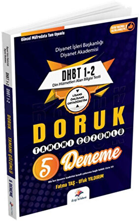 Dizgi Kitap DHBT Tamamı Çözümlü 5 Deneme Sınavı Dizgi Kitap