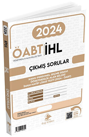 Dizgi Kitap ÖABT İmam Hatip Lisesi Öğretmenliği 2024 Sınavı Çıkmış Sorular Çözümlü Dizgi Kitap