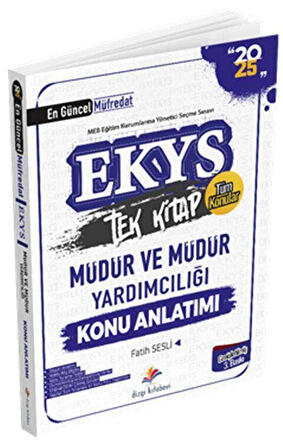 2025 MEB EKYS Müdür ve Müdür Yardımcılığı Konu Anlatımı Dizgi Kitap