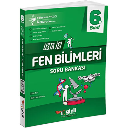 2025 6. Sınıf Fen Bilimleri Usta Işi Soru Bankası + Kavram Haritası